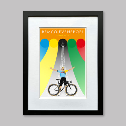Remco Evenepoel: Paris 2024 - Cycling Art Print